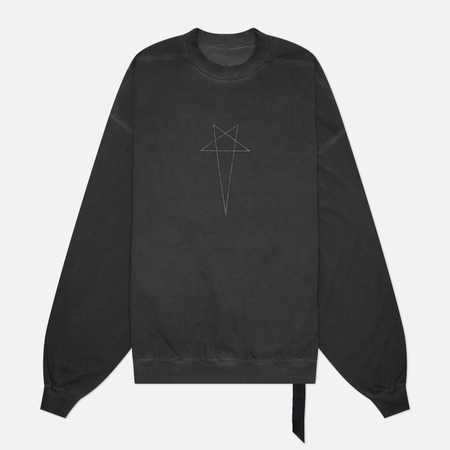 Мужская толстовка Rick Owens DRKSHDW Tower Hun Crewneck Pentagram Print, цвет чёрный