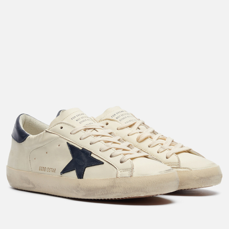 Мужские кроссовки Golden Goose Super-Star Leather Star, цвет бежевый, размер 42 EU
