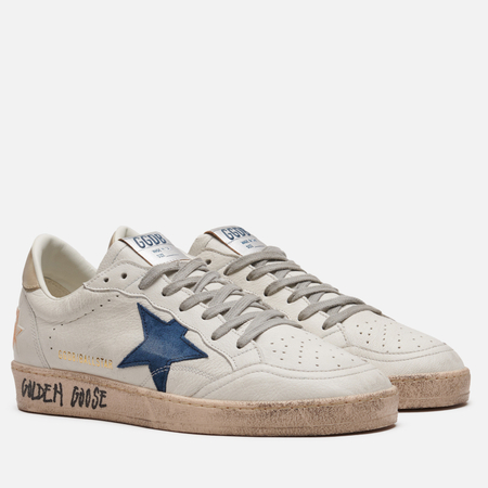 Мужские кроссовки Golden Goose Ball Star Suede Star, цвет белый, размер 46 EU