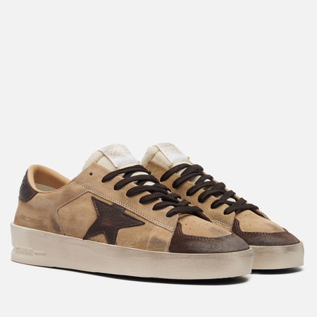 Мужские кроссовки Golden Goose Stardan Leather Star, цвет коричневый, размер 41 EU
