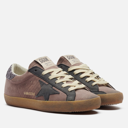 Женские кроссовки Golden Goose Super-Star Nabuk Star, цвет фиолетовый, размер 39 EU