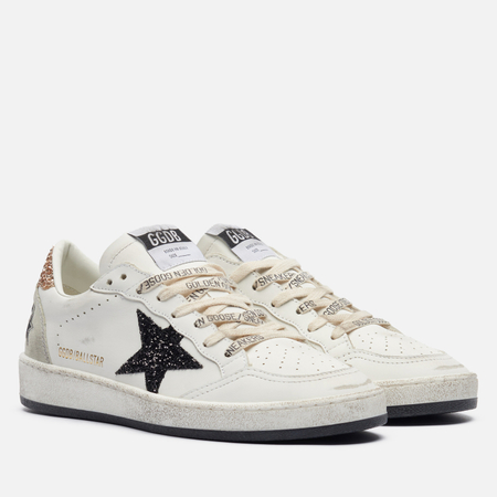 Женские кроссовки Golden Goose Ball Star Glitter Star, цвет белый, размер 38 EU