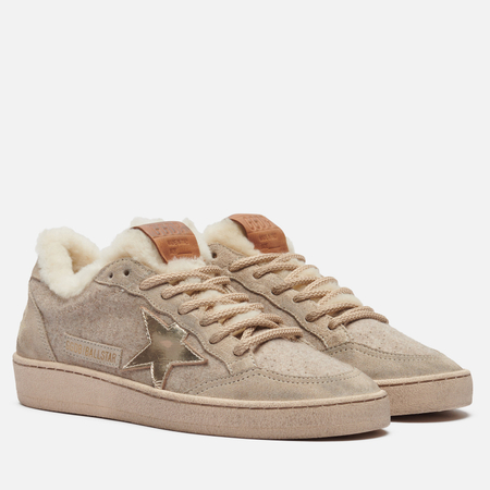 Женские кроссовки Golden Goose Ball Star Laminated Star, цвет бежевый, размер 39 EU