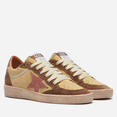Женские кроссовки Golden Goose Ball Star Suede Star, цвет жёлтый, размер 37 EU