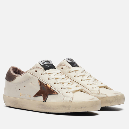 Женские кроссовки Golden Goose Super-Star Laminated Star, цвет бежевый, размер 38 EU