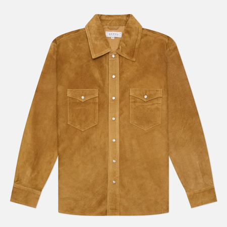 Мужская рубашка Edwin Western Suede, цвет коричневый, размер M