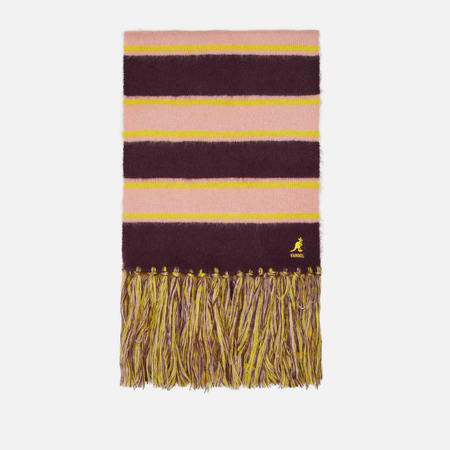 Шарф Kangol Fuzzy Stripe, цвет фиолетовый