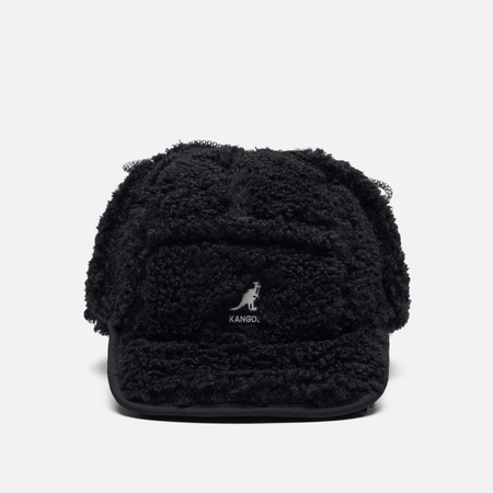 Кепка Kangol Faux Shearling Utility Flap, цвет чёрный
