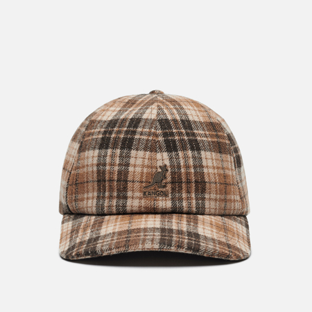 Кепка Kangol Plaid Earflaps Baseball, цвет коричневый