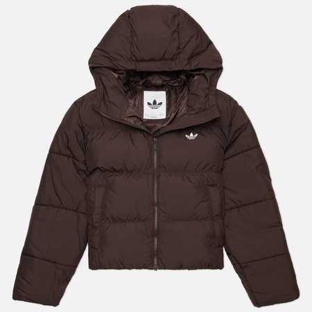 Женский пуховик adidas Originals Hooded Padded, цвет коричневый, размер M