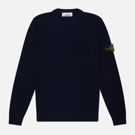 Мужской свитер Stone Island Lambswool Regular Crewneck, цвет синий, размер L