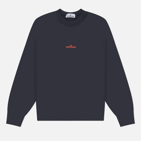 Мужская толстовка Stone Island Cotton Fleece Oversized Crewneck Desert Print, цвет синий, размер M