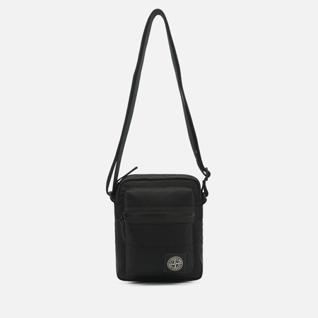 Сумка Stone Island Coated Nylon Metal In Econyl Crossbody, цвет чёрный