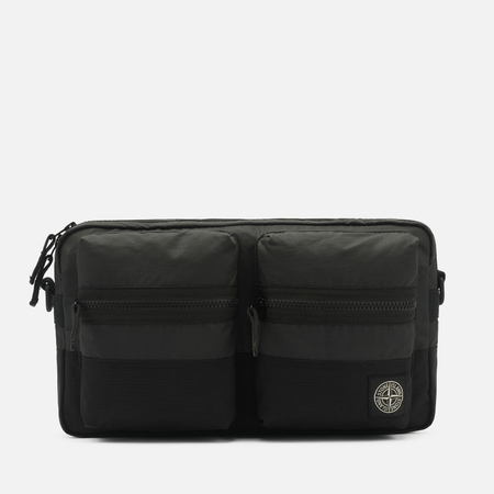 Сумка Stone Island Double Coated Cotton Ripstop Crossbody, цвет чёрный