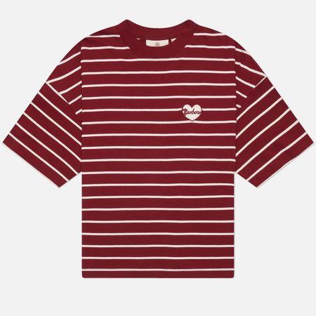 Женская футболка Barbour Ambleside Striped, цвет красный, размер L