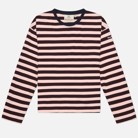 Женский лонгслив Barbour Woodhouse Striped, цвет розовый, размер M
