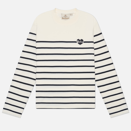 Женский лонгслив Barbour Harling Striped, цвет белый, размер M