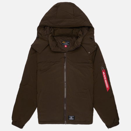 Мужской пуховик Alpha Industries Hamilton Relaxed Fit Puffer, цвет коричневый, размер S
