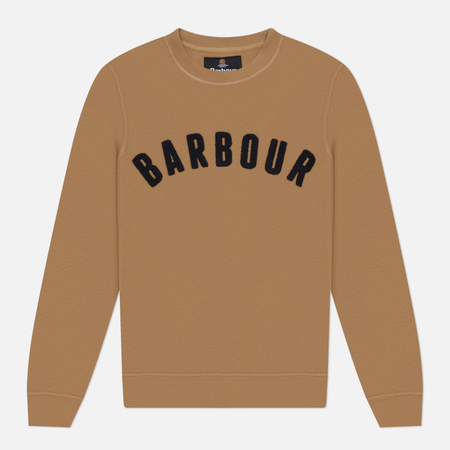 Мужская толстовка Barbour Prep Logo Crew, цвет коричневый, размер M