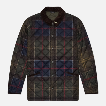 Мужская стеганая куртка Barbour Icons Tartan Heritage Liddesdale Qullted, цвет оливковый, размер XXL