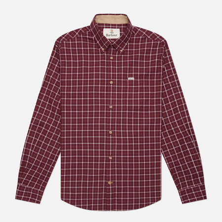 Мужская рубашка Barbour Bank Regular, цвет бордовый, размер XXXL