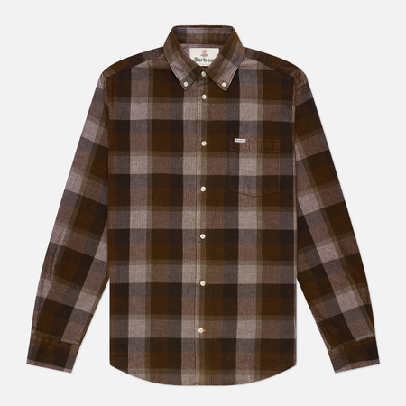 Мужская рубашка Barbour Winston Regular, цвет коричневый, размер L