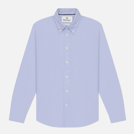 Мужская рубашка Barbour Oxford Authentic, цвет голубой, размер S