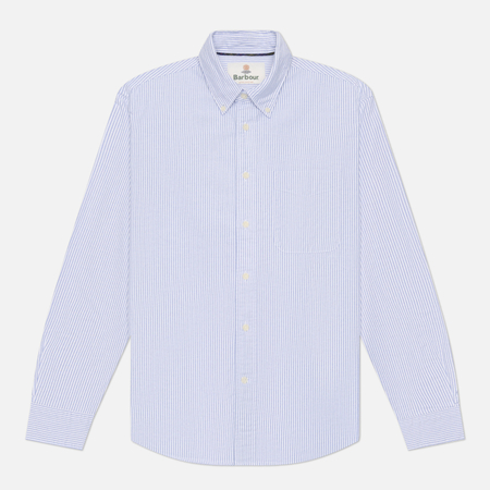 Мужская рубашка Barbour Striped Authentic, цвет голубой, размер XL