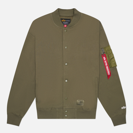 Мужская толстовка Alpha Industries MA-1 Relaxed Fit, цвет зелёный, размер XXL