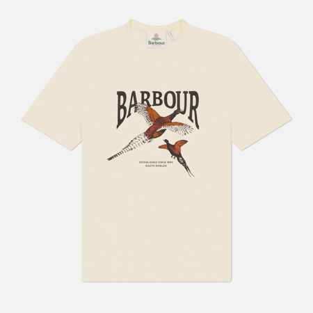 Мужская футболка Barbour Pheasant Graphic Tailored, цвет бежевый, размер XL