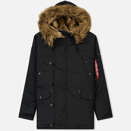 Мужская куртка парка Alpha Industries Explorer, цвет чёрный, размер L