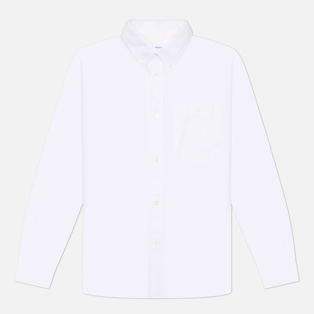 Мужская рубашка Norse Projects Falster Oversize Oxford Branded, цвет белый, размер XL