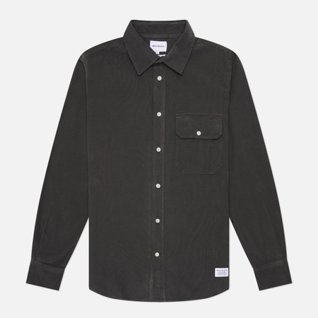 Мужская рубашка Norse Projects Kongshoved Relaxed Micro Cord, цвет оливковый, размер M