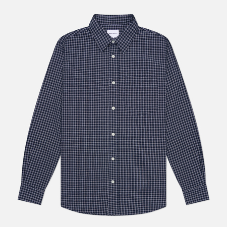 Мужская рубашка Norse Projects Kongshoved Check Relaxed, цвет синий, размер XL