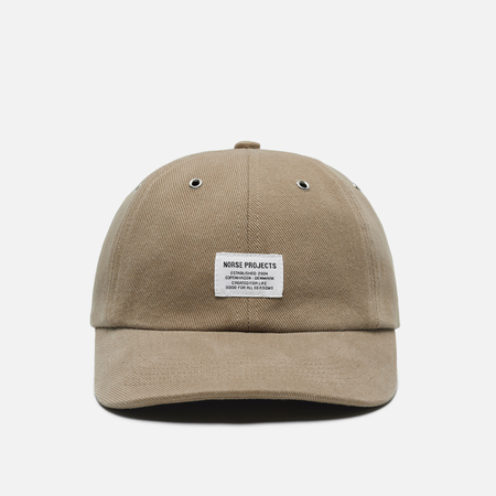 Кепка Norse Projects Bull Twill Denim 6-Panel, цвет бежевый