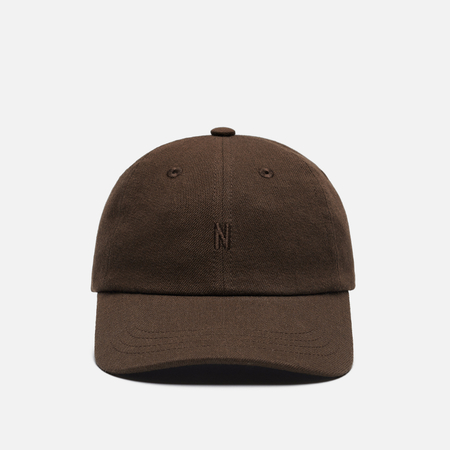 Кепка Norse Projects Cotton Wool Twill 6-Panel, цвет коричневый