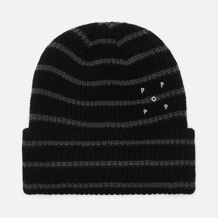 Шапка Pop Trading Company Striped, цвет чёрный