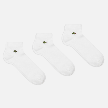 Комплект носков Lacoste 3-Pack Low, цвет белый, размер 35-38 EU