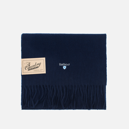 Шарф Barbour Plain Lambswool, цвет синий
