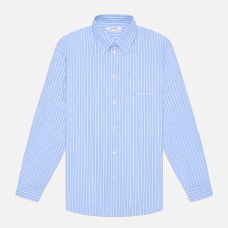 Женская рубашка Sporty & Rich Signature Logo Oversized, цвет голубой, размер S