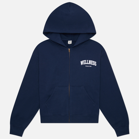 Мужская толстовка Sporty & Rich Wellness Ivy Zip Hoodie, цвет синий, размер XS