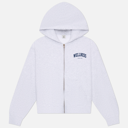 Мужская толстовка Sporty & Rich Wellness Ivy Zip Hoodie, цвет серый, размер S