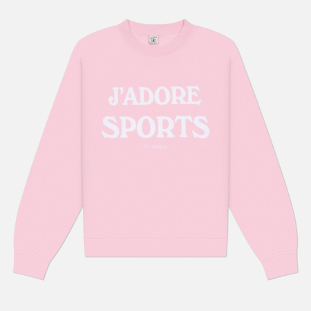 Мужская толстовка Sporty & Rich Jadore Flocked Crewneck, цвет розовый, размер M