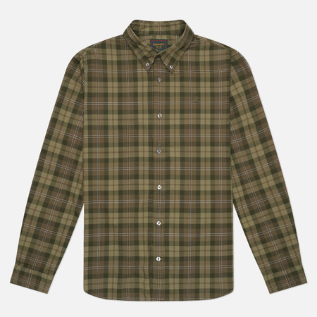 Мужская рубашка Timberland Poplin Check Regular Fit, цвет оливковый, размер XXL