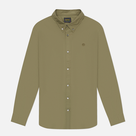 Мужская рубашка Timberland Poplin, цвет оливковый, размер XXL