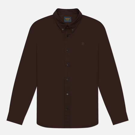 Мужская рубашка Timberland Poplin, цвет коричневый, размер XL