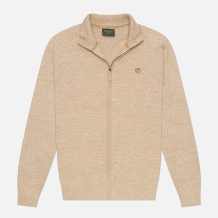 Мужской свитер Timberland Williams River Cotton Full-Zip, цвет бежевый, размер L
