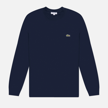 Мужской лонгслив Lacoste Cotton Classic Comfortable Fit, цвет синий, размер M