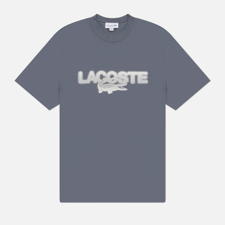 Мужская футболка Lacoste Printed Cotton, цвет серый, размер M