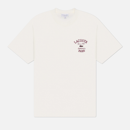 Мужская футболка Lacoste Embroidery Accent Cotton Jersey, цвет белый, размер XXL
